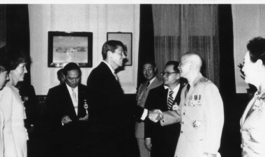 Tayvan başkanı, ABD heyetiyle ziyareti sırasında Reagan'ın desteğini anlattı: 'Özgürlük ve demokrasi' gibi ortak değerler