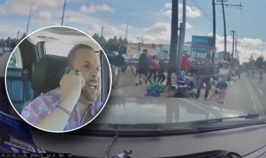 Öfkeli Portland sürücüsü öfkeli bir videoyla gül geçit törenini yarıp geçiyor