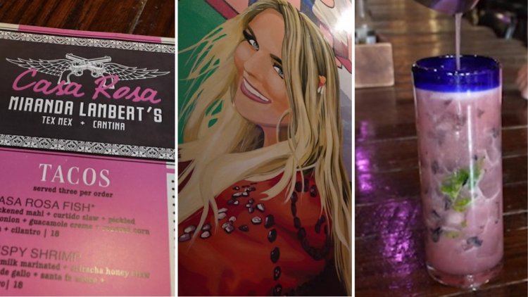 Miranda Lambert'in Nashville barı 'Casa Rosa'da Teksas-Meksika yemekleri, margaritalar ve canlı müzik servis edilmektedir