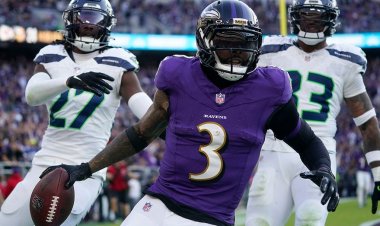 Odell Beckham Jr, Baltimore'un Seattle'ı ezmesi sırasında Ravens ile ilk tank avcısını attı