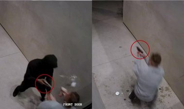 Kaliforniya'da ev sahibi silahlı soyguncunun üzerinden atladı, gizli tabancayla ateş açtı