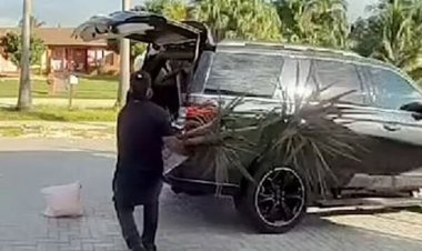 İzle: 'Utanmaz' Miami hırsızı güpegündüz kadının teras mobilyalarıyla havalanıyor