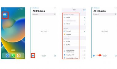 iPhone, iPad'inizde e-postaları filtreleme ve sıralama