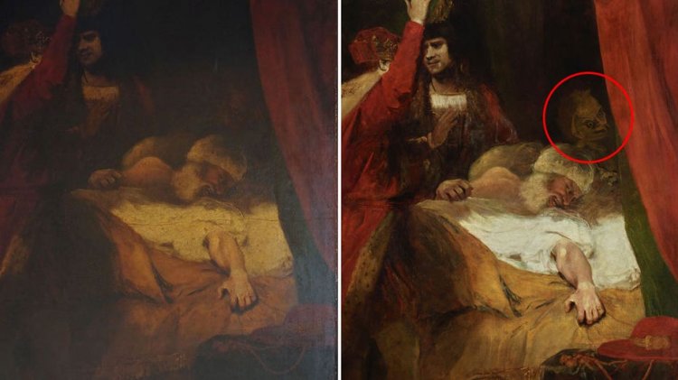 230 yıllık tablonun restorasyonu sonucunda zamanla kaybolan 'şeytan figürü' ortaya çıktı