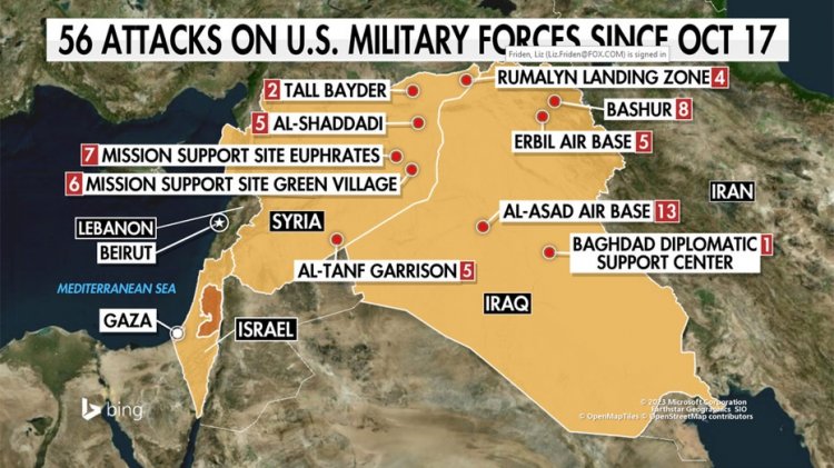 Pentagon, 17 Ekim'den bu yana Irak ve Suriye'deki ABD birliklerine 56 saldırı düzenlendiğini doğruladı