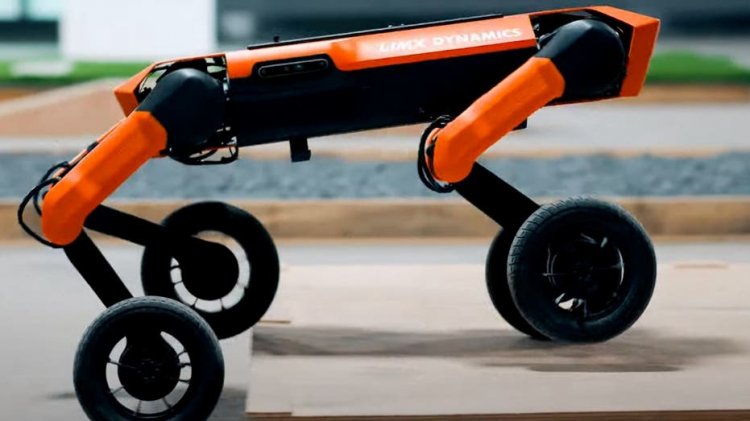 Çinli robot her türlü araziyi fethetmek için tekerlekleri ve bacakları birleştiriyor