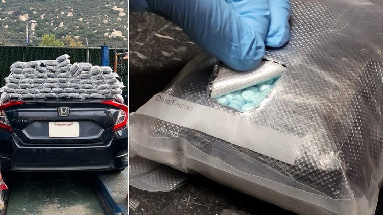 Sınır Devriyesi ajanları Kaliforniya eyaletleri arasında 3,5 milyon dolardan fazla fentanil hapı taşıyan sürücüyü tutukladı