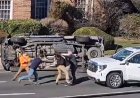 New York videosu, araç kazasından sonra vahşi otoyol kavgasını yakaladı