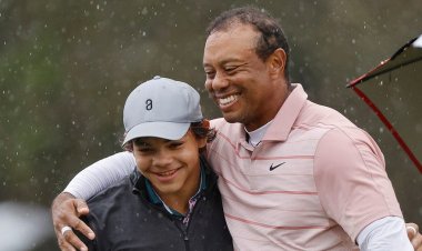 Tiger Woods'un oğlu Green'i geride bıraktı ve "kötü" şutuyla babasını etkiledi