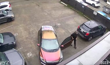 Seattle sundurma korsanının 'renkli' arabası hırsızlıktan sonra kameraya yakalandı