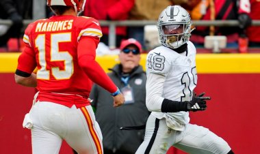 Raiders'tan Jack Jones, altıyı seçtikten sonra genç Chiefs hayranını taklit ederek Grinch'e dönüştü