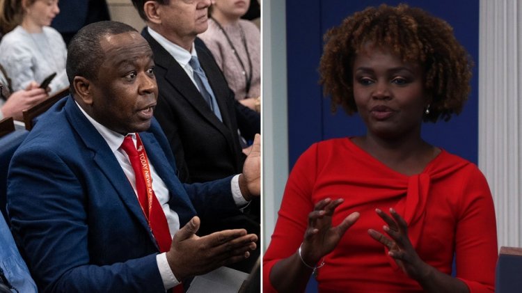 İZLE: Karine Jean-Pierre, Afrikalı muhabirin baskısıyla Beyaz Saray basın toplantısından fırladı