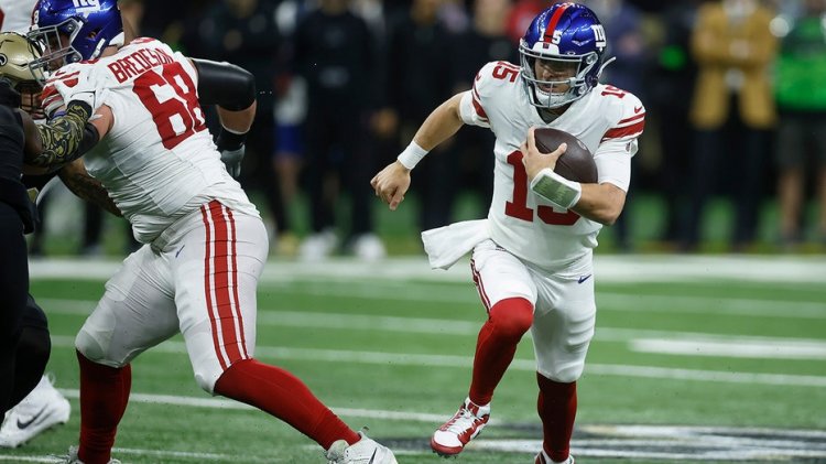 Saints savunma oyuncuları çuvallardan sonra Giants'ın Tommy DeVito'suyla alay ediyor