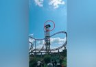 30 metre yükseklikte sıkışıp kalan hız treni sürücüleri bozuldu: video