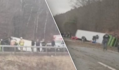 New York'a giden tur otobüsünün devrilmesi sonucu 1 kişi öldü, 11 kişi yaralandı